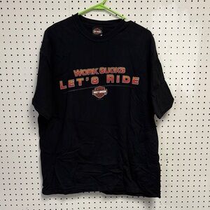 Harley-Davidson Black 'Let's Ride' T-Shirt size XL